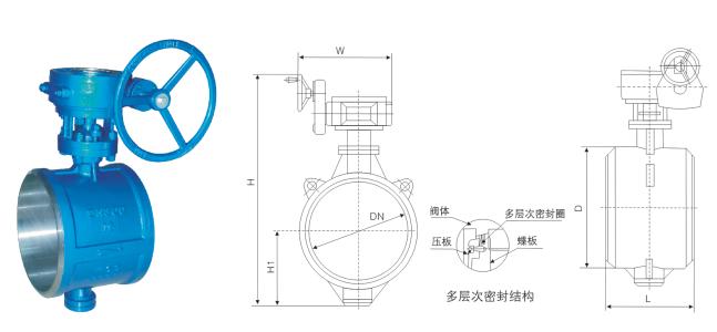 进口焊接式涡轮硬密封蝶阀结构图.jpg