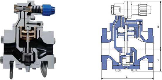 进口高灵敏度蒸汽减压阀结构图.jpg